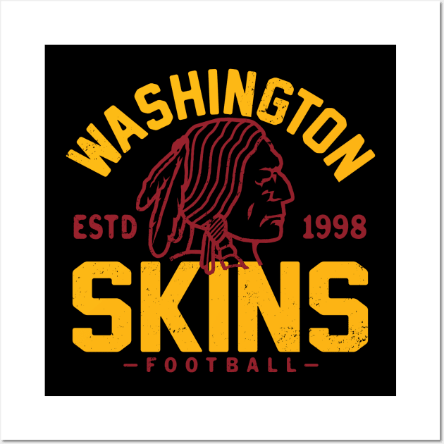 Retro Washington Redskins by Buck Tee Wall Art by Buck Tee